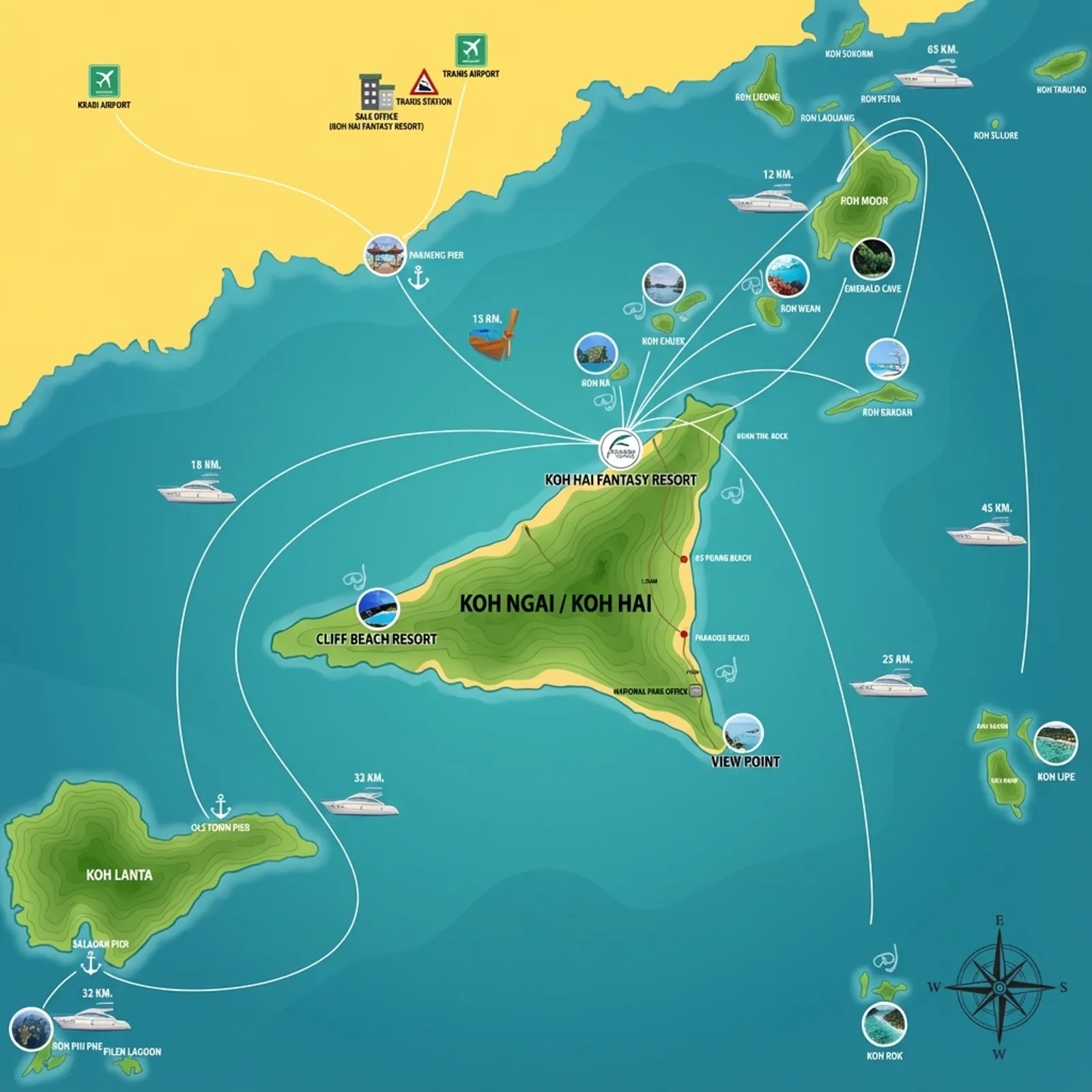 Travel Map Infographic